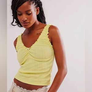 Intimately Free People Amelia Cami, Yellow Small NWOT
